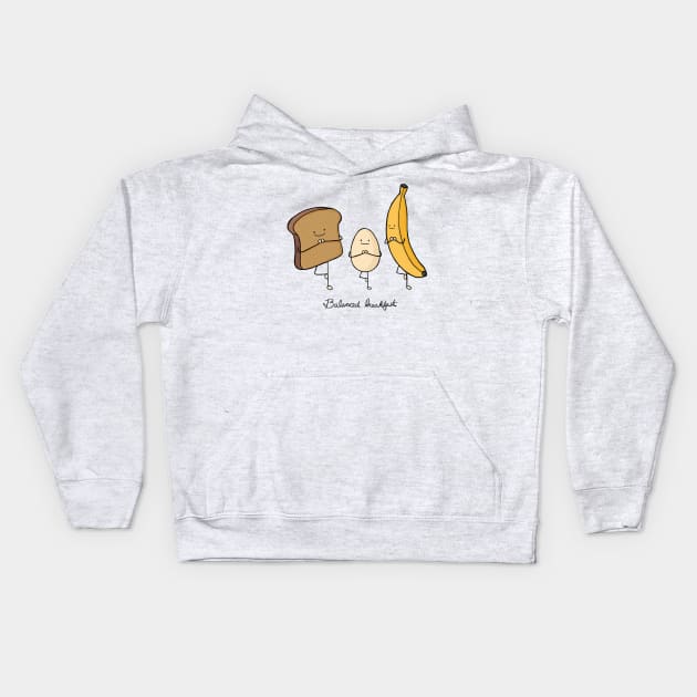 Balanced breakfast Kids Hoodie by oddowl